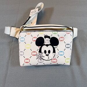 Luxie Collection Mickey Mouse Steamboat Willie Fanny Pack White Rainbow MF4310